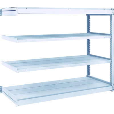 TRUSCO TUG型軽中量ボルトレス棚 200kg 連結型 1540×624×H1200 4段 TUG200-45L-4B 1台(1個)（直送品）