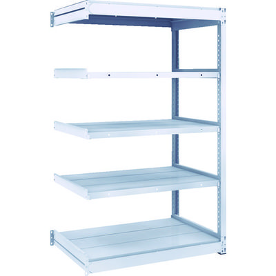 TRUSCO TUG型軽中量ボルトレス棚 200kg 連結型 940×624×H1500 5段 TUG200-53L-5B 1台(1個)（直送品）