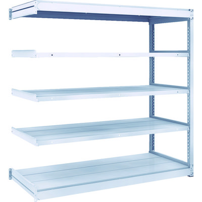 TRUSCO TUG型軽中量ボルトレス棚 200kg 連結型 1540×624×H1500 5段 TUG200-55L-5B 1台(1個)（直送品）