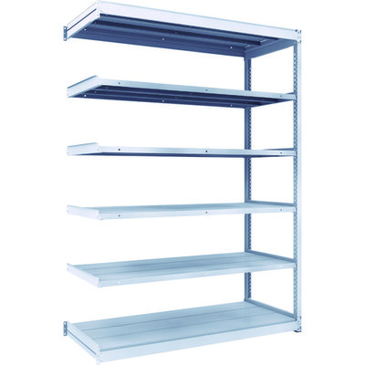 TRUSCO TUG型軽中量ボルトレス棚 200kg 連結型 1540×624×H2100 6段 TUG200-75L-6B 1台(1個)（直送品）