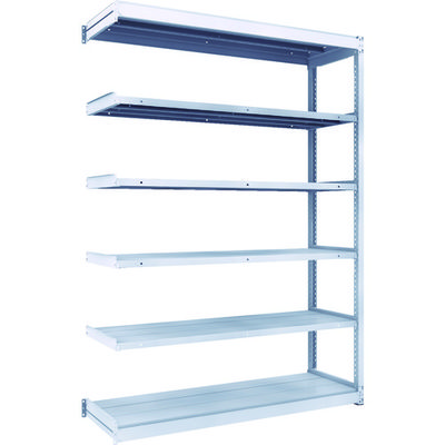 TRUSCO TUG型軽中量ボルトレス棚 200kg 連結型 1540×474×H2100 6段 TUG200-75S-6B 1台(1個)（直送品）