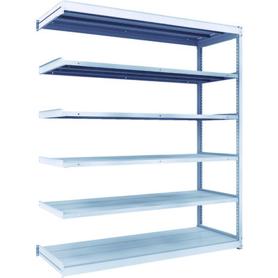 TRUSCO TUG型軽中量ボルトレス棚 200kg 連結型 1840×624×H2100 6段 TUG200-76L-6B 1台(1個)（直送品）