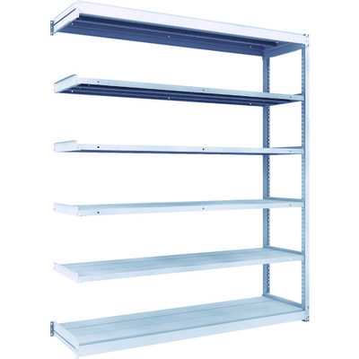 TRUSCO TUG型軽中量ボルトレス棚 200kg 連結型 1840×474×H2100 6段 TUG200-76S-6B 1台(1個)（直送品）