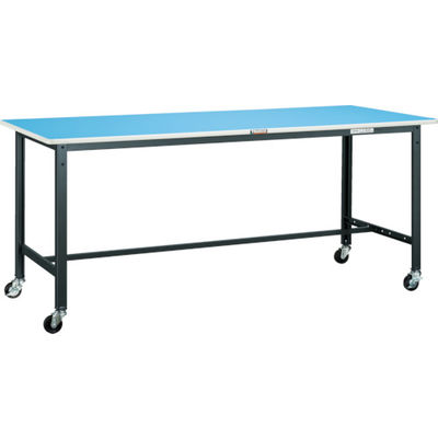 TRUSCO 軽荷重作業台(125kg)BE型 1500X750XH809 φ75キャスター付 ホワイト色 BE-1575C75W 1台（直送品）