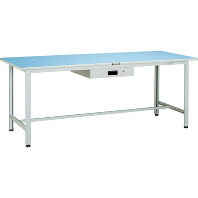 TRUSCO 軽荷重作業台(180kg)BO型 1500X750XH740 薄型1段引出付 ホワイト色 BOR-1575UDK1 1台（直送品）