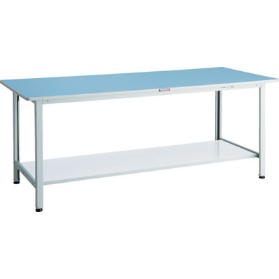 TRUSCO 軽荷重作業台(180kg)BO型 1800X900XH740 下棚2枚付 ホワイト色 BOR-1890LT2 1台（直送品）