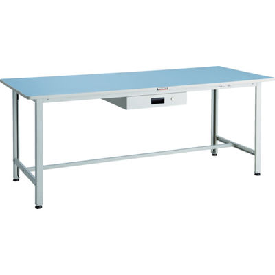 TRUSCO 軽荷重作業台(180kg)BO型 1800X900XH740 薄型1段引出付 ホワイト色 BOR-1890UDK1 1台（直送品）