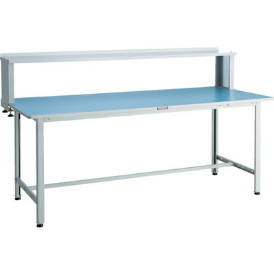 TRUSCO 軽荷重作業台(180kg)BO型 1800X900XH1044(全高) 上棚付 ホワイト色 BOR-1890YURB 1台（直送品）