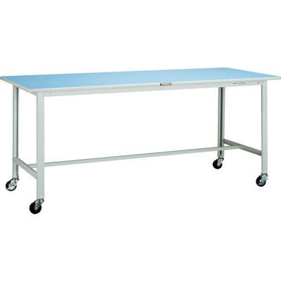 TRUSCO 軽荷重作業台(90kg)BO型 1200X750XH806 φ75キャスター付 ホワイト色 BOR-1275C75 1台（直送品）