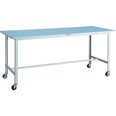TRUSCO 軽荷重作業台(90kg)BO型 1800X900XH809 φ75キャスター付 ホワイト色 BOR-1890C75 1台（直送品）
