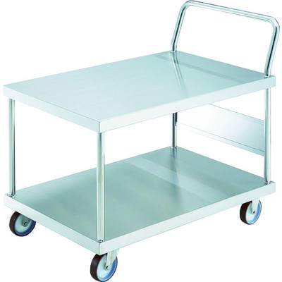 トラスコ中山 TRUSCO オールステンレス台車 800X450 片袖2段 NU車輪 AS-32-100NU 1台 856-4161（直送品）