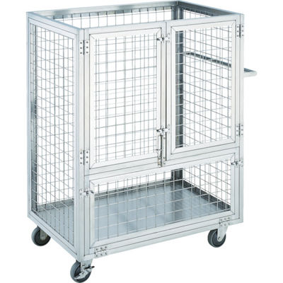 トラスコ中山 TRUSCO ステンレス製網台車 900X600XH1200 3ドア SUAD3-960 1台 856-4179（直送品）