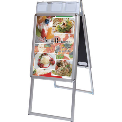 常磐精工 TOKISEI ポスターグリップスタンド看板ケース付屋内用A2両面シルバー PGSKP-A2RS 1台 819-0870（直送品）