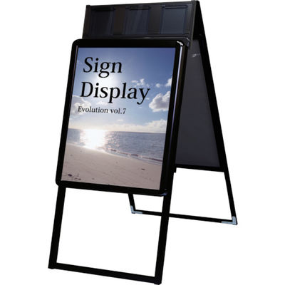 常磐精工 TOKISEI ポスターグリップスタンド看板ケース付屋内用A2両面ブラック PGSKP-A2RB 1台 819-0876（直送品）