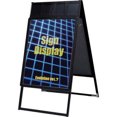 常磐精工 TOKISEI ポスターグリップスタンド看板ケース付屋内用B2両面ブラック PGSKP-B2RB 1台 819-0878（直送品）