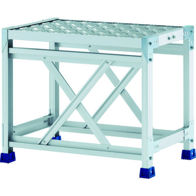 アルインコ 作業台(天板縞板タイプ)1段 天板寸法600×400mm 高0.5m CSBC146S 1台(1個) 443-9856（直送品）