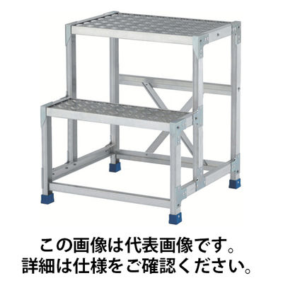 アルインコ 作業台(天板縞板タイプ)2段 CSBC276S 1台(1個) 443-9937（直送品）