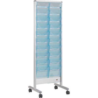 トラスコ中山 TRUSCO パンフレットスタンド A4サイズ対応 垂直2列10段 シルバー TAP-210S 1台 329-4536（直送品）