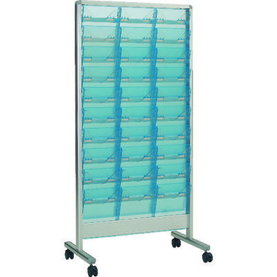 トラスコ中山 TRUSCO パンフレットスタンド A4サイズ対応 垂直3列10段 シルバー TAP-310S 1台 329-4544（直送品）