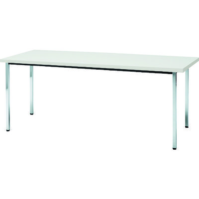 トラスコ中山 TRUSCO 会議用テーブル 1200X750XH700 角脚 下棚無し ホワイト TD1275-W 1台 464-6291（直送品）