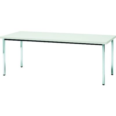 トラスコ中山 TRUSCO 会議用テーブル 1800X900XH700 角脚 下棚無し ホワイト TD1890-W 1台 464-6363（直送品）