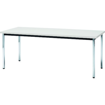 トラスコ中山 TRUSCO 会議用テーブル 1800X750XH700 角脚 下棚無し ホワイト TD1875-W 1台 464-6355（直送品）