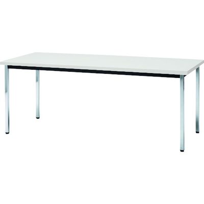 トラスコ中山 TRUSCO 会議用テーブル 1800X600XH700 角脚 下棚無し ホワイト TD1860-W 1台 464-6347（直送品）