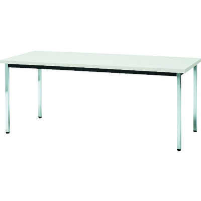 トラスコ中山 TRUSCO 会議用テーブル 1500X750XH700 角脚 下棚無し ホワイト TD1575-W 1台 464-6312（直送品）