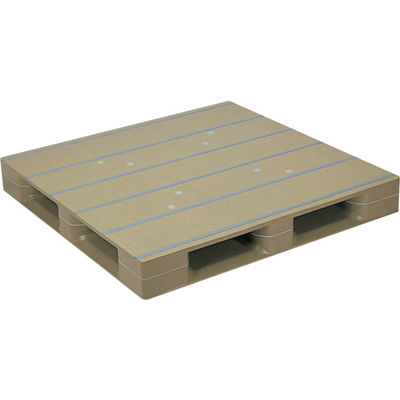 日本プラパレット NPC プラスチックパレット ZFD-1212E 片面四方差し ライトグリーン ZFD-1212E-LG 453-3020（直送品）