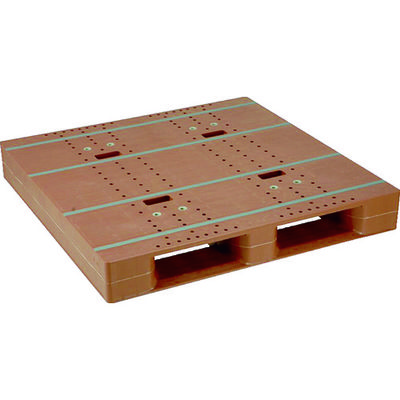 日本プラパレット NPC プラスチックパレットZD-1111E 片面ニ方差し ライトグリーン ZD-1111E-LG 1枚 453-2970（直送品）