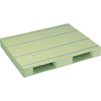 日本プラパレット NPC プラスチックパレットZD-1113E 片面二方差し ライトグリーン ZD-1113E-LG 1枚 453-2988（直送品）