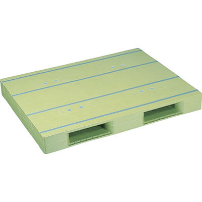 日本プラパレット NPC プラスチックパレットZD-1114E 片面二方差し ライトグリーン ZD-1114E-LG 1枚 453-2996（直送品）
