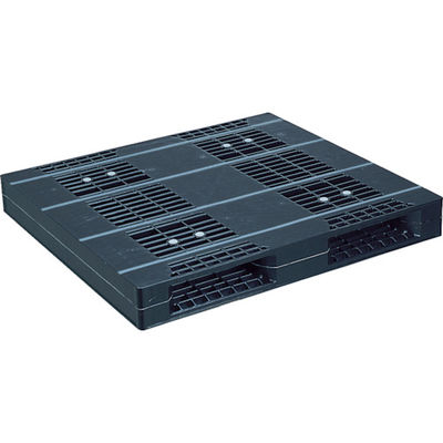 日本プラパレット NPC プラスチックパレットZRー110120EーRR 両面二方差し 黒 ZR-110120E-RR-BK 1枚（直送品）
