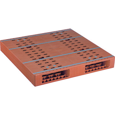 日本プラパレット NPC プラスチックパレットZRー1111E 両面二方差し ブラウン ZR-1111E-BR 1枚 463-5124（直送品）