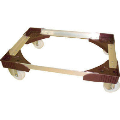 ワコー コンテナ台車 アルミアングルドーリー(エアーキャスター仕様) 内寸660×450 ブラウン WA-75-75N-BR 1台（直送品）