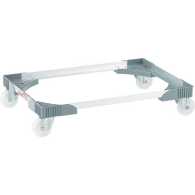 ワコー コンテナ台車 アルミアングルドーリー(エアーキャスター仕様) 内寸540×375 グレー WA-50-75N-GR 1台（直送品）