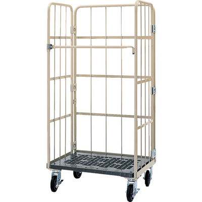 ワコーパレット ワコー 床板プラスチック製カゴ車 850×600×1700 WKP-8560 1台 467-7421（直送品）