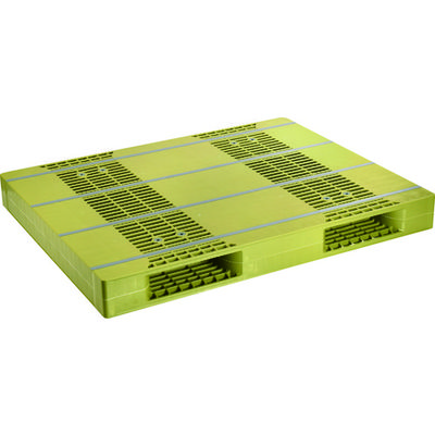 NPC プラスチックパレットZR-110140E 両面ニ方差し ライトグリーン ZR-110140E-LG 467-8826（直送品）