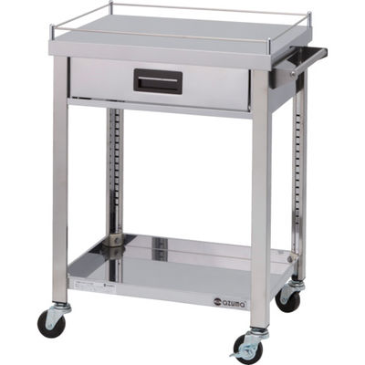 東製作所 アズマ 4方コボレ止め・引出付ワゴン 2段 4GWGO2-900K 1台 828-3328（直送品）