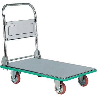 石川製作所 アイケー ステンレス製運搬車 折り畳みハンドルタイプ 均等荷重300kg SUS301 1台 456-0817（直送品）