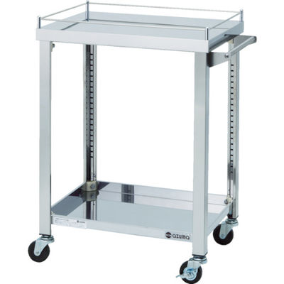 東製作所 アズマ 4方コボレ止め付きワゴン 2段 4GWG2-600K 1台 828-3316（直送品）