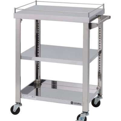 東製作所 アズマ 4方コボレ止め付きワゴン 3段 4GWG3-750H 1台 828-3324（直送品）