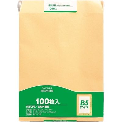 マルアイ 事務用封筒 角3 100枚*5 PK-138（5）（直送品）