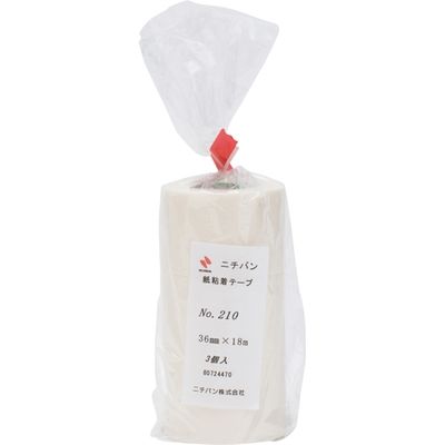 ニチバン 紙粘着テープ 白 36mm×1パック（3個入） 210-36（直送品）