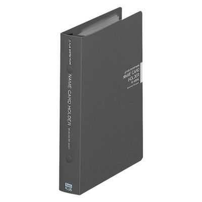 プラス 名刺ホルダー FL-107NC 30mm ダークグレー DGY 1冊（直送品）