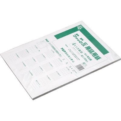アジア原紙 FAX原稿用紙 再生 方眼10冊 GB4F-4HR（10）（直送品）
