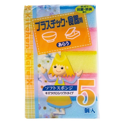 ワコー キッチンメイト ソフトスポンジ 5個入 キツチンメイト/ソフトスポンジ/5コ（直送品）