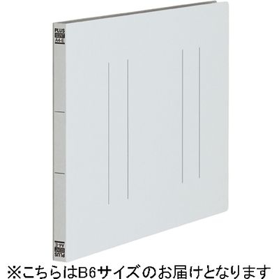 プラス フラットファイル縦罫B6E GY 10冊 No.052NT（直送品）