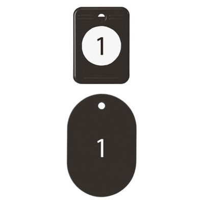 オープン工業 クロークチケット 1～20 黒 BF-150-BK（直送品）