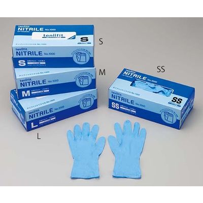 ショーワグローブ teniifit NITRILE L 100枚入 62-9846-05 1箱(100枚)（直送品）